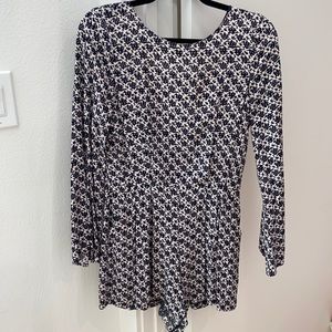 Zara printed open back romper